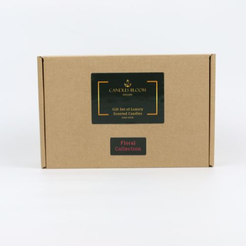 Floral Amber Jar Candle Gift Set