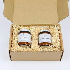Floral Amber Jar Candle Gift Set