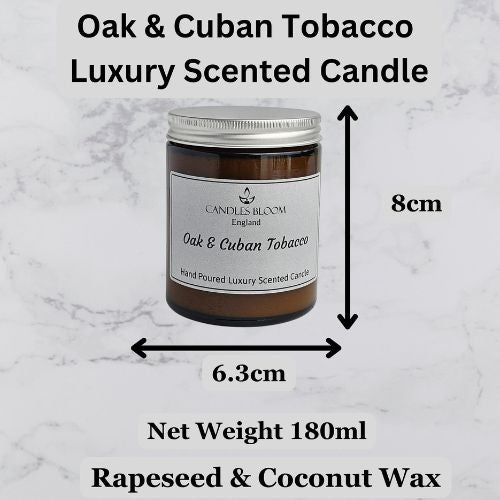 Oak & Cuban Tobacco Scented Candle