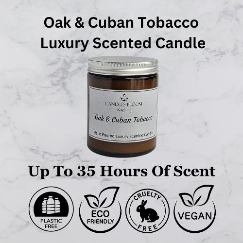 Oak & Cuban Tobacco Scented Candle