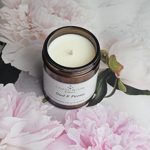 Oud & Peony Scented Candle