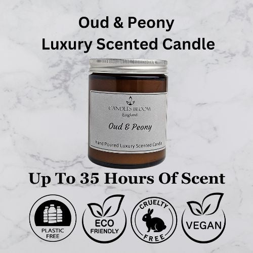 Oud & Peony Scented Candle
