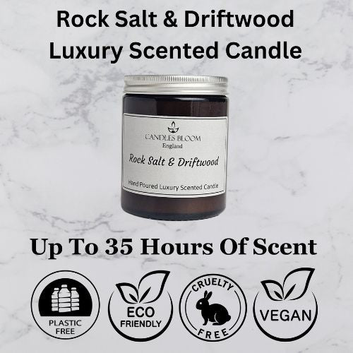 Rock Salt & Driftwood Scented Candle