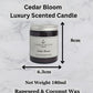 Cedar Bloom Scented Candle
