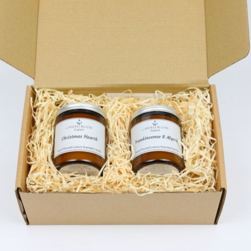 Christmas Amber Jar Candle Gift Set