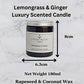 Lemongrass and Ginger Scented Candle