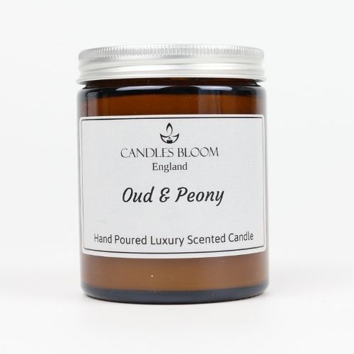 Oud & Peony Scented Candle