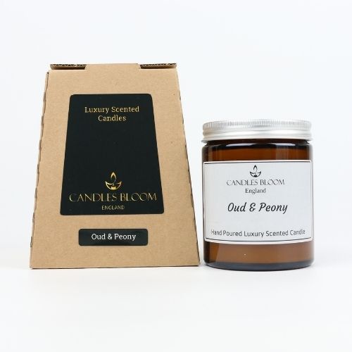 Oud & Peony Scented Candle
