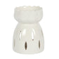 White Gloss Lotus Flower Wax Burner