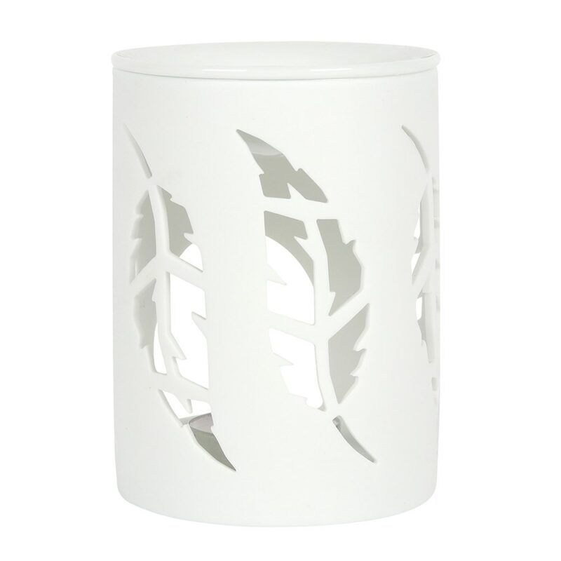 White Feather Cut Out Wax Melt Burner